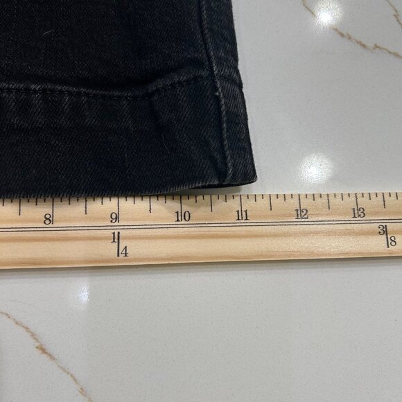 Joe's Jeans Wide Leg Ankle SZ32 Black Rinse High Rise Utility Pockets Stretch - Picture 9 of 10